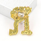 Customize Letter Brooch